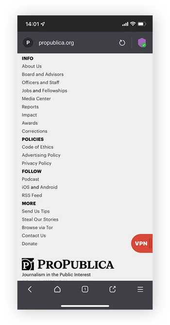 通过暗网匿名访问ProPublica